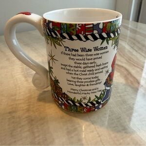 Festive Christmas Mug with Three Wise Women Design by Suzy Toronto
